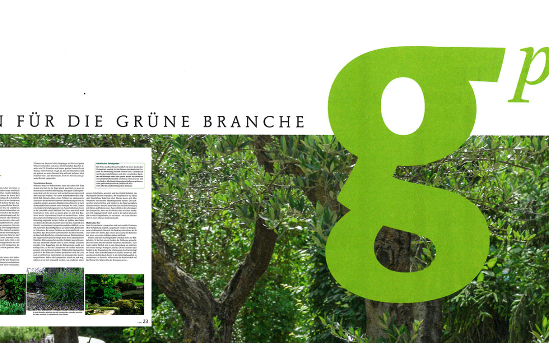 Das Magazin für die grüne Branche “g’plus” über Gartenlautsprecher von mediacraft